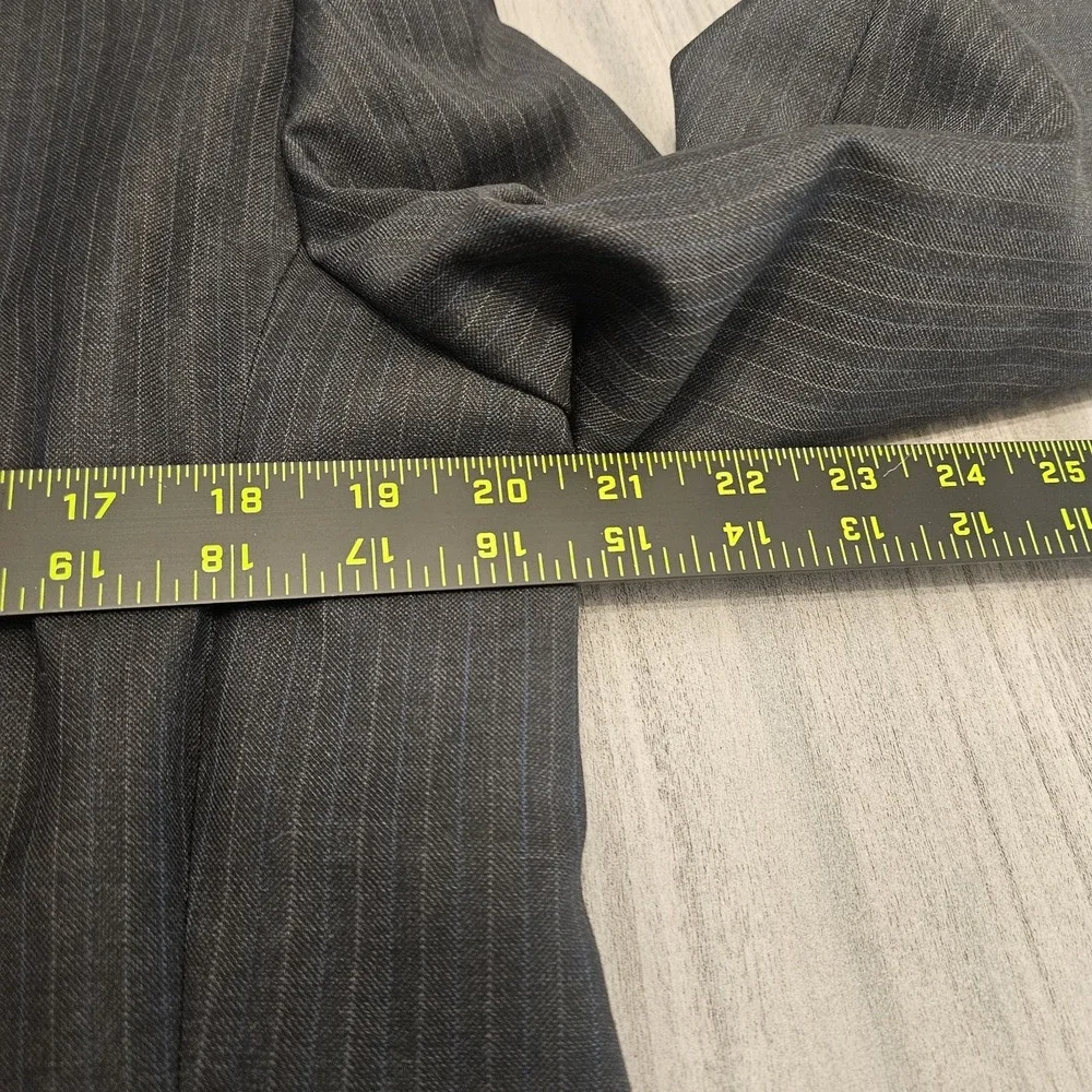 Brooks Brothers Lanificio‎ Fitzgerald Suit 40L Gray Stripe 34x31 Italian Wool